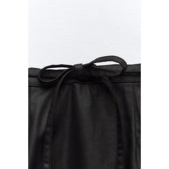 ZARA TRF COATED DENIM SKIRT - Picture 8 of 8